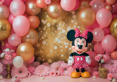 Pink Balloon Mouse Backdrop - Gatsby Backdrop