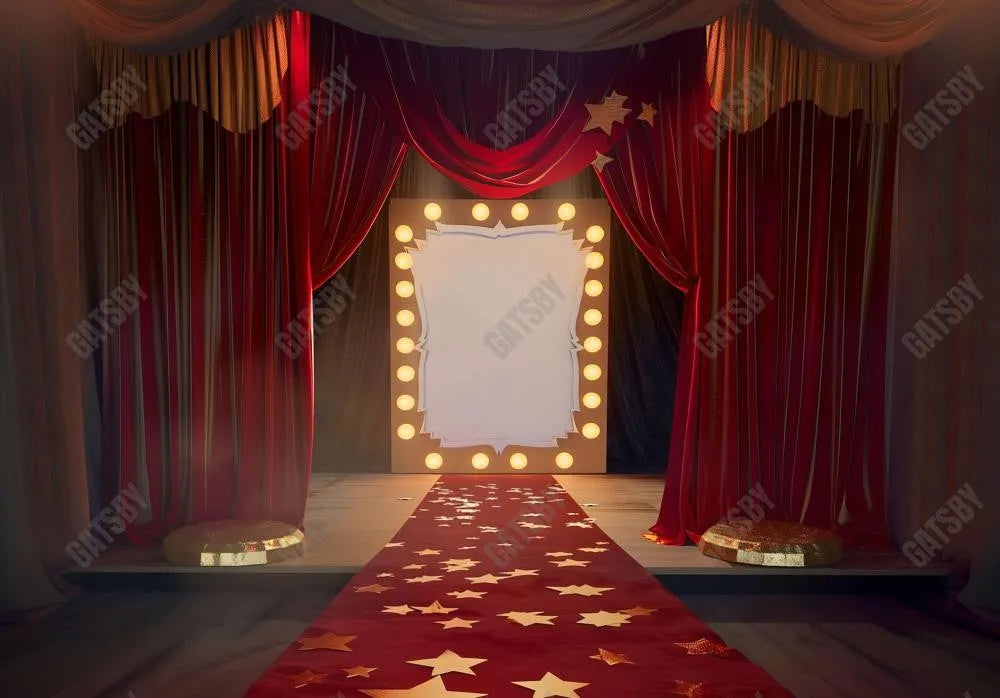 Red Carpet Stage Curtain Backdrop - Gatsby Backdrop