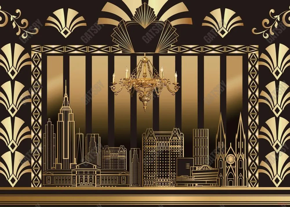 Roaring 20s Great Gatsby Photography Backdrop - Gatsby Backdrop