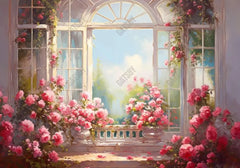 Romantic Villa Window Backdrop - Gatsby Backdrop