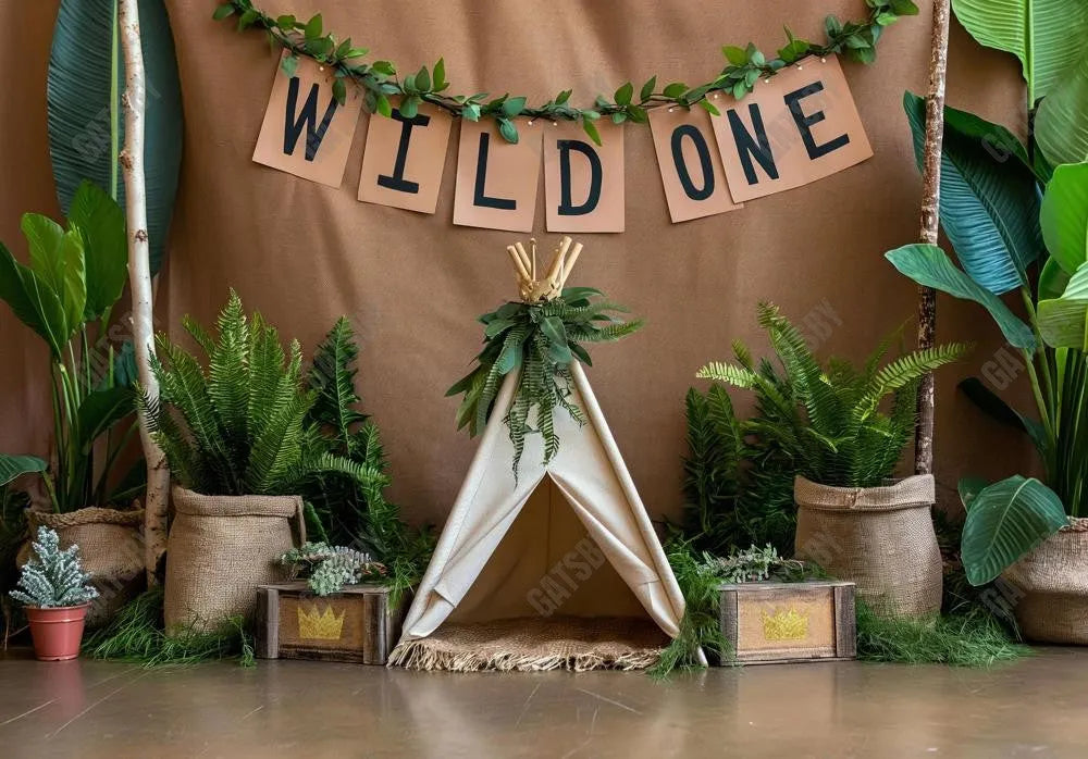 Spring Wild One Camp Tent Backdrop - Gatsby Backdrop