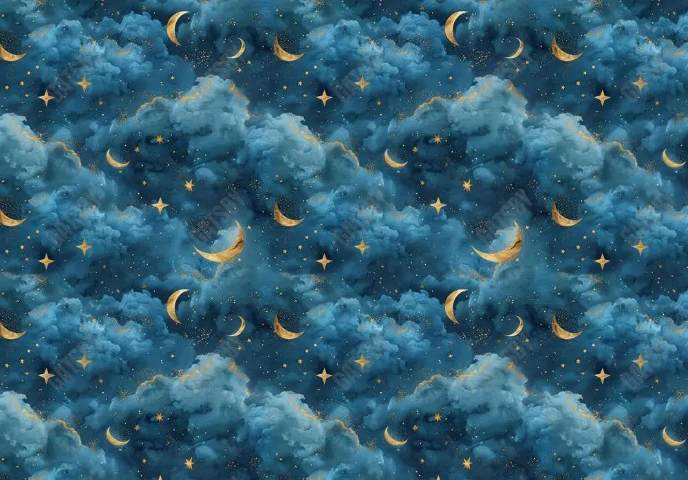 Starlight Sky Moon Stars Backdrop - Gatsby Backdrop
