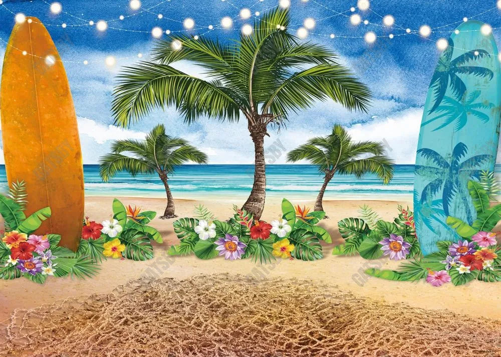 Summer Beach Ocean Photography Backdrop - Gatsby Backdrop