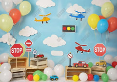 Transportation Cake Smash Backdrop - Gatsby Backdrop
