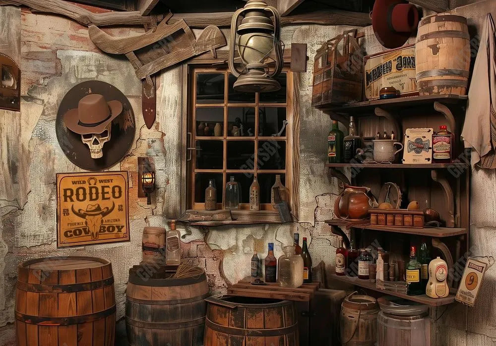 Western Bar Photography Backdrop Ym8L-B0399 - Gatsby Backdrop