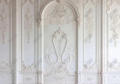 White Ornate Plaster Wall Backdrop - Gatsby Backdrop