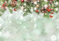 Winter Bokeh Green Xmas Backdrop - Gatsby Backdrop