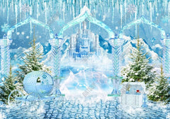 Winter Castle Photography Backdrop GBSX-99974 - Gatsby Backdrop