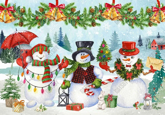 Winter Snowman Party Backdrop - Gatsby Backdrop