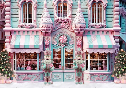 Winter Sugar Shoppe Nutcracker Backdrop - Gatsby Backdrop