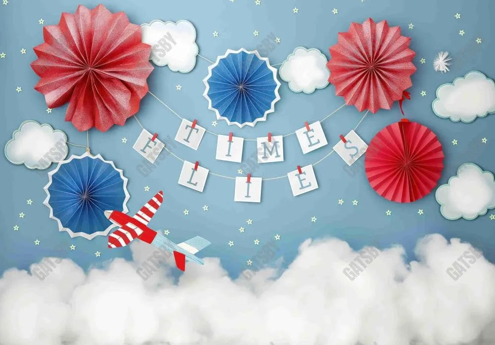 4Th Of July Airplane Photography Backdrop Ym8T-B0463 - Gatsby Backdrop