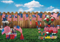 4Th Of July Garden Photography Backdrop GBSX-99583 - Gatsby Backdrop