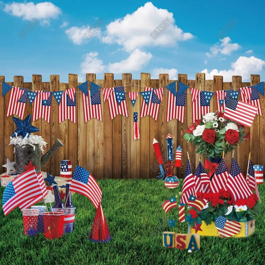 4Th Of July Garden Photography Backdrop GBSX-99583 - Gatsby Backdrop