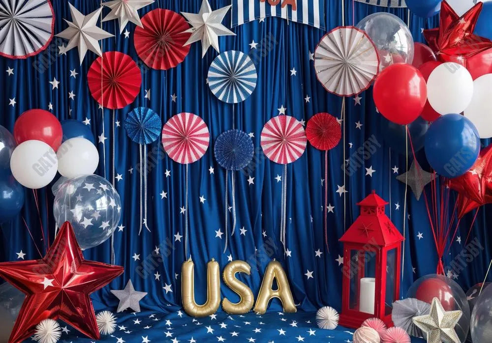 4Th Of July Patriotic Photography Backdrop Ym8T-B0461 - Gatsby Backdrop