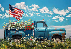 4Th Of July Truck Photography Backdrop Ym8C-B0449 - Gatsby Backdrop