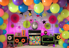 80'S Disco Cake Smash Backdrop - Gatsby Backdrop