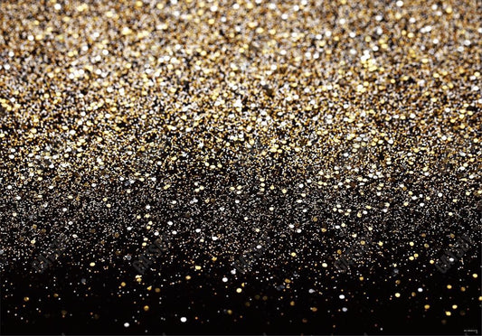 Black and Gold Glitter Backdrop