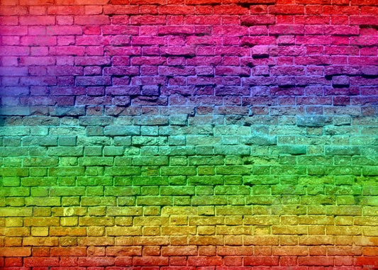 Colorful Brick Wall Backdrop