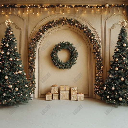 Gatsby Arched Christmas Wall Photography Backdrop Gbsx-01108