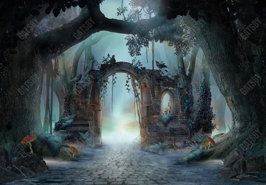 Gatsby Archway In An Enchanted Forest Photography Backdrop Gbsx-00546