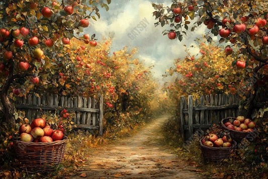 Gatsby Autumn Apple Orchard Photography Backdrop Gbsx-01208