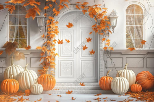 Gatsby Autumn Arched White Door Photography Backdrop GBSX-00110