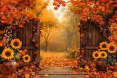 Gatsby Autumn Forest Entrance Photography Backdrop Gbsx-01133