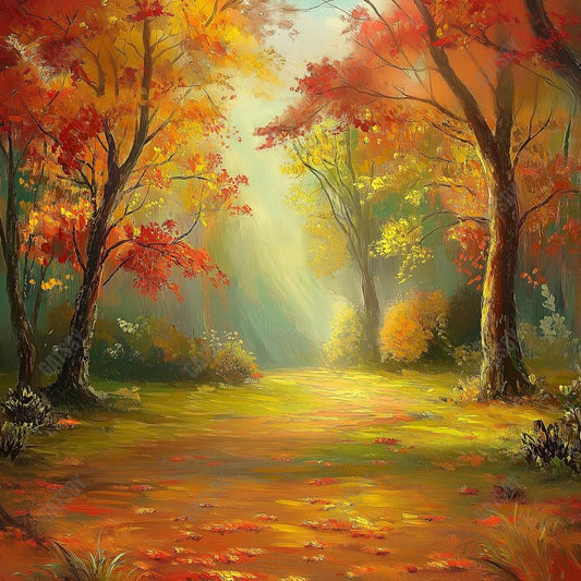 Gatsby Autumn Forest Painting Photography Backdrop Gbsx-01179