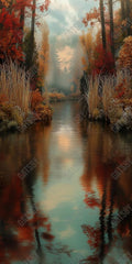 Gatsby Autumn Forest Pond Photography Backdrop Gbsx-01224