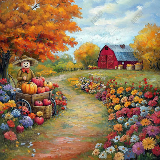 Gatsby Autumn Harvest Season Farm Photography Backdrop Gbsx-01172