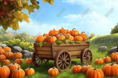 Gatsby Autumn Pumpkin Patch Photography Backdrop Gbsx-01131