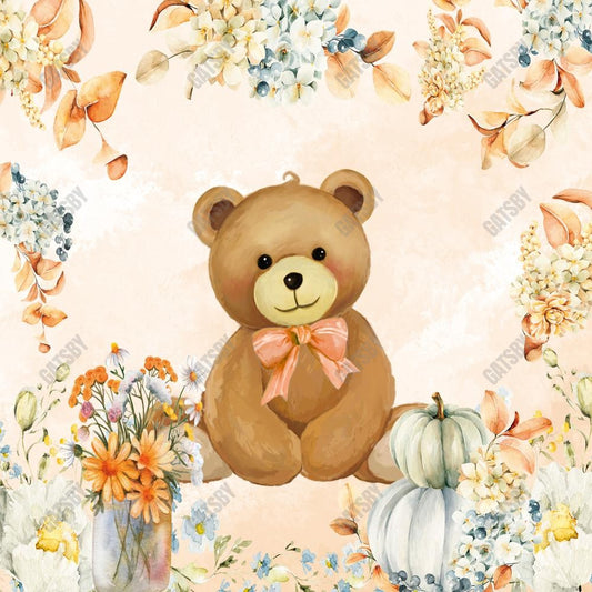 Gatsby Autumn We Can Bearly Wait Photography Backdrop GBSX-00127