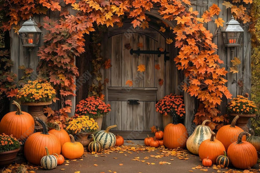 Gatsby Autumn Wooden Arch Door Photography Backdrop Gbsx-00363