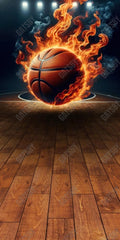 Gatsby Basketball Court With Fire Photography Backdrop Gbsx-01280