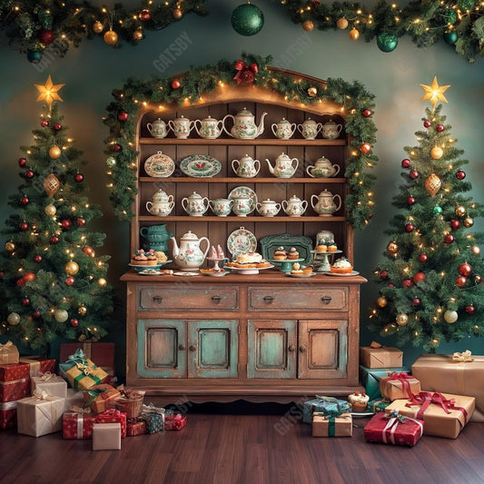 Gatsby Cabinet Of Christmas Delights Photography Backdrop Gbsx-00206
