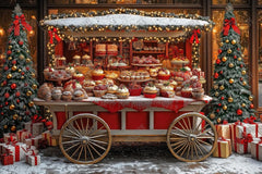 Gatsby Christmas Candy Cart Photography Backdrop Gbsx-01152