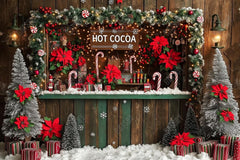 Gatsby Christmas Hot Cocoa Bar Photography Backdrop Gbsx-01091