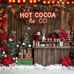 Gatsby Christmas Hot Cocoa Bar Photography Backdrop Gbsx-01092