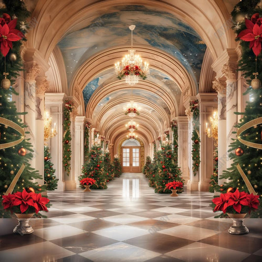 Gatsby Christmas Palace Arch Photography Backdrop GBSX-00008