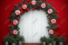 Gatsby Christmas Peppermint Arch Photography Backdrop Gbsx-01149