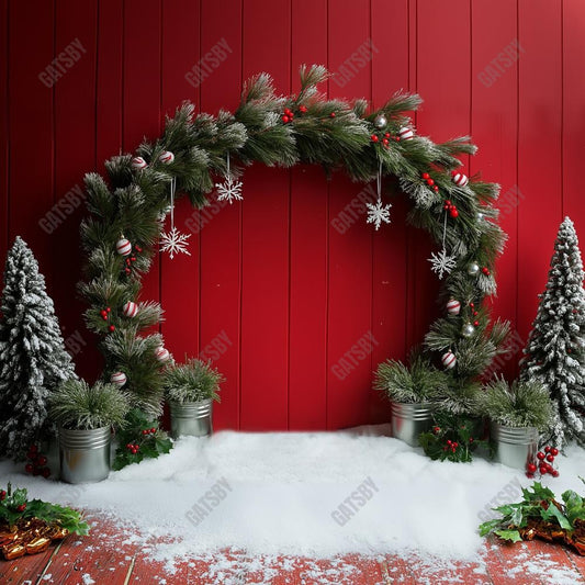 Gatsby Christmas Peppermint Arch Photography Backdrop Gbsx-01150