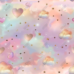 Gatsby Colorful Valentine Sky Stars And Cloud Photography Backdrop Gbsx-01243