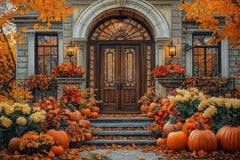 Gatsby Elegant Autumn Porch Photography Backdrop Gbsx-01099