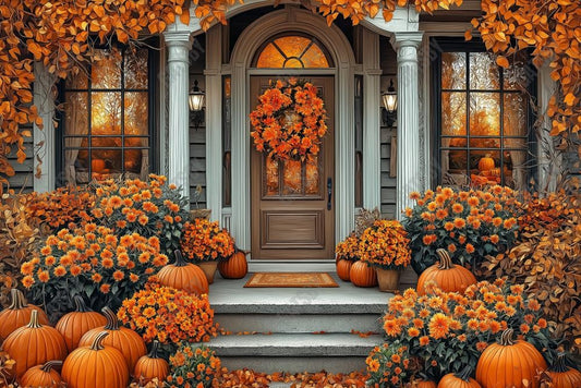 Gatsby Elegant Autumn Porch Photography Backdrop Gbsx-01100