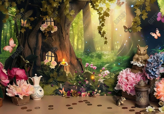 Enchanted Fairy Forest Tree Photography Backdrop GBSX-99764