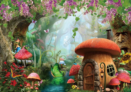 Gatsby Fairytale Mushroom Forest Photography Backdrop Gbsx-00609