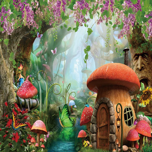 Gatsby Fairytale Mushroom Forest Photography Backdrop Gbsx-00609
