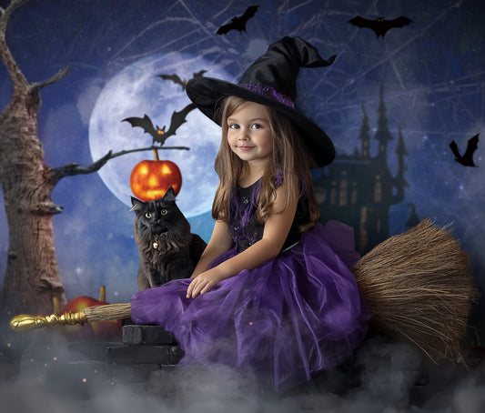 Gatsby Halloween Night Forest Photography Backdrop GBSX-00175