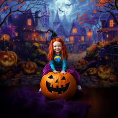 Gatsby Halloween Spooky Town Photography Backdrop Gbsx-00556