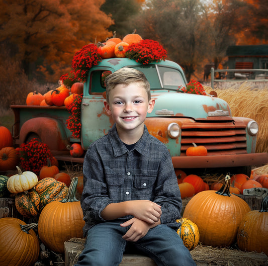 Gatsby Autumn Acres Pumpkin Patch Photography Backdrop Gbsx-00651